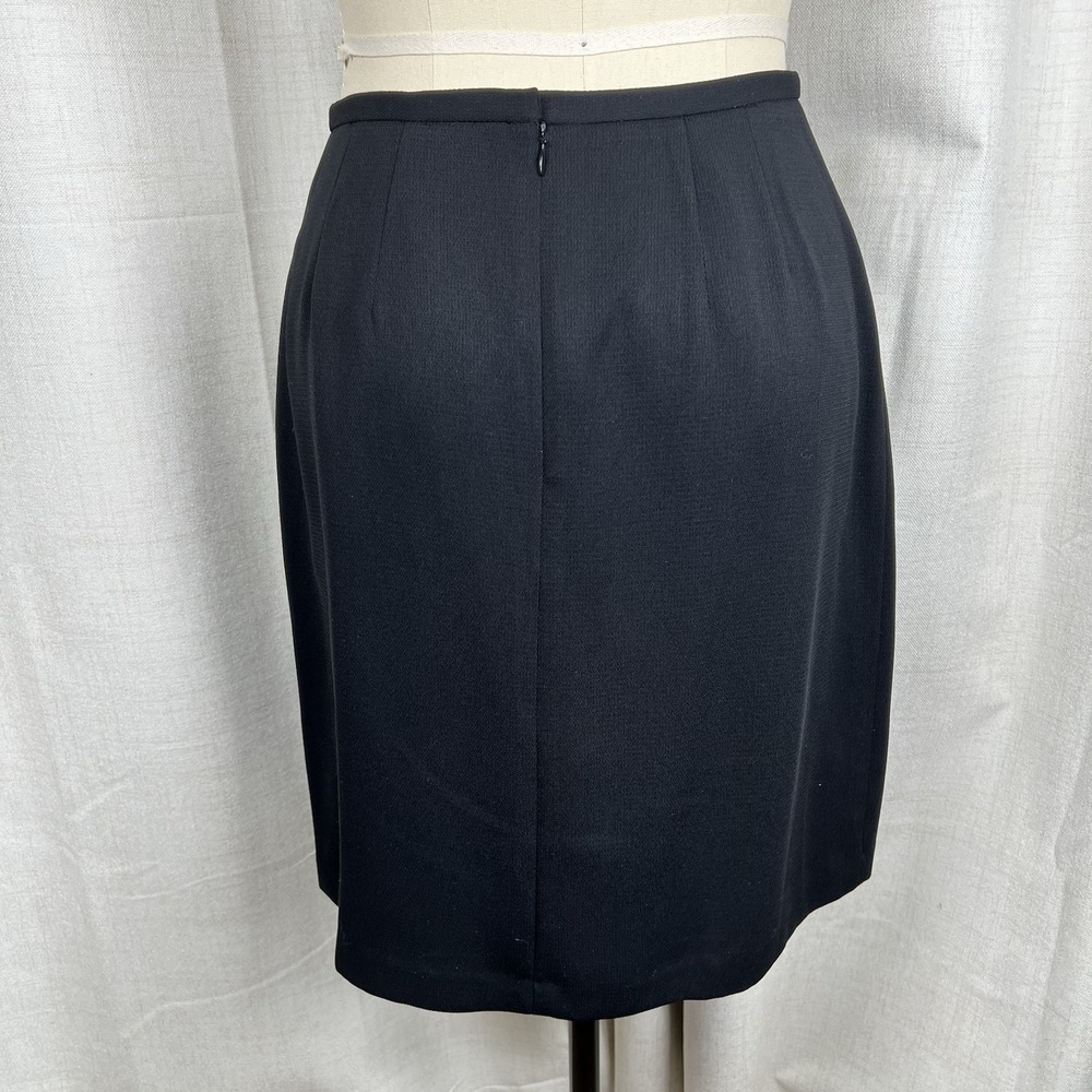 NEW! Vintage Tailor‎ B Moss Black Pencil Skirt Size 10 Preppy Dark Academia USA - Picture 6 of 11